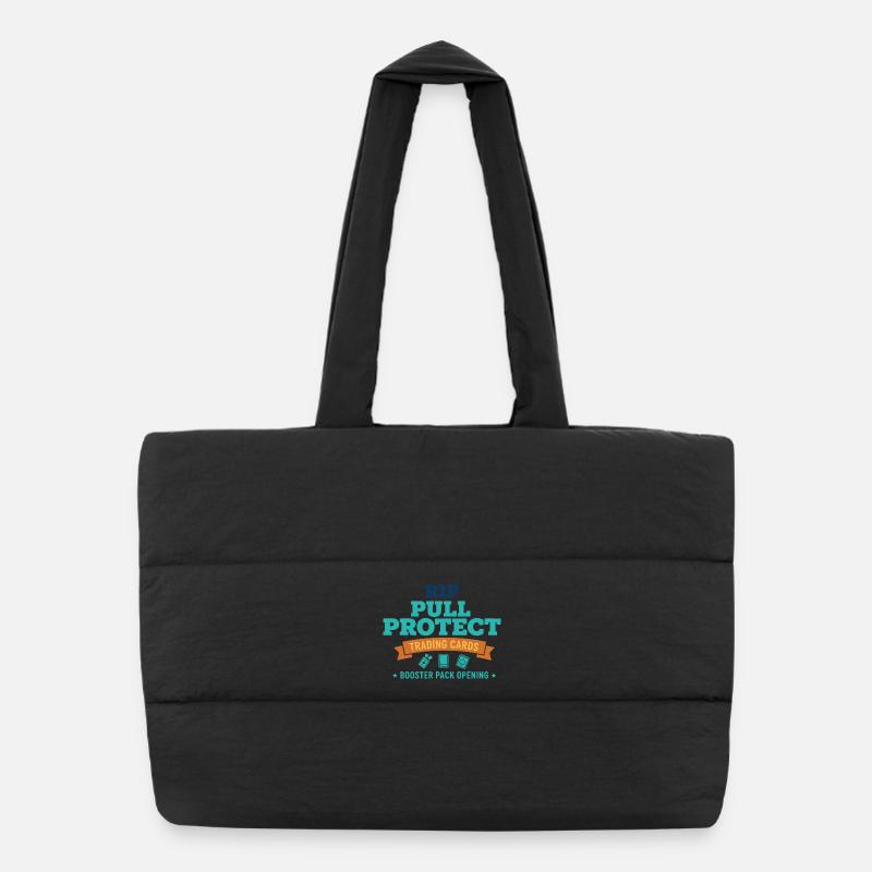 Rip Pull Protect Trading Cards Booster Pack Puffer Shopping Bag