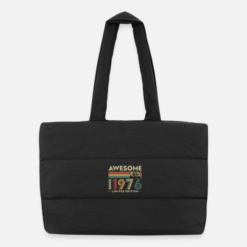 Cadeau d’anniversaire pour le 50e anniversaire 1976 Vintage Retro Sac shopping matelassé