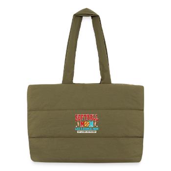 Softball Mama Lauter Und Stolz - Puffer-Einkaufstasche - safari Green - Vorne