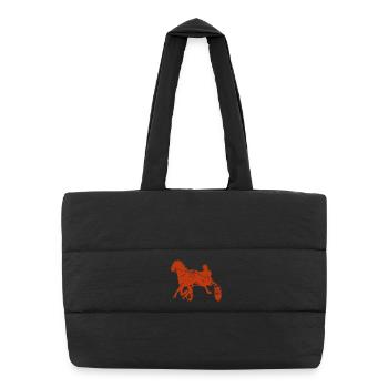Trotteurs Trot Courses de chevaux - Sac shopping matelassé - noir - Devant