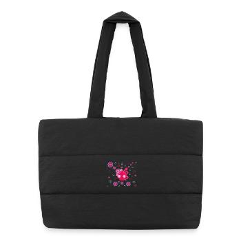 Pink Tentacle Eyes - Puffer Shopping Bag - black - Front