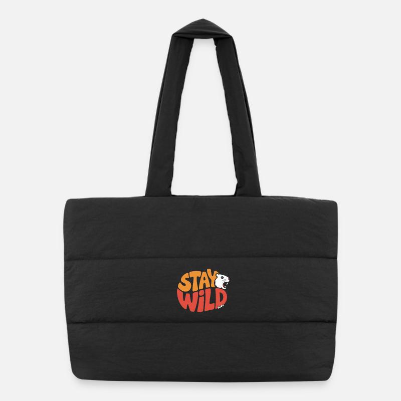 Restez Motif Animal Sauvage avec Design Rat Sac shopping matelassé