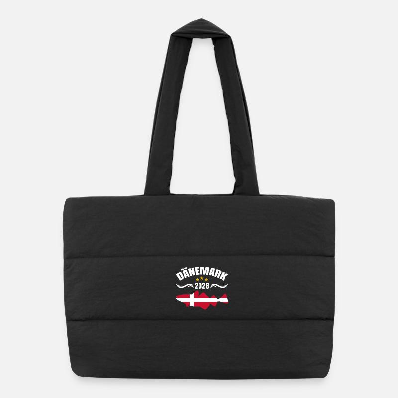 Vacances de pêche Danemark 2026 - Sac shopping matelassé - noir