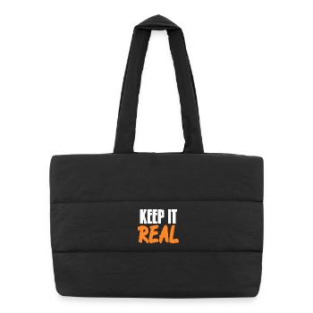 Keep It Real Urban Culture Authentic Vibes - Puffer Shopping Bag - black - Front