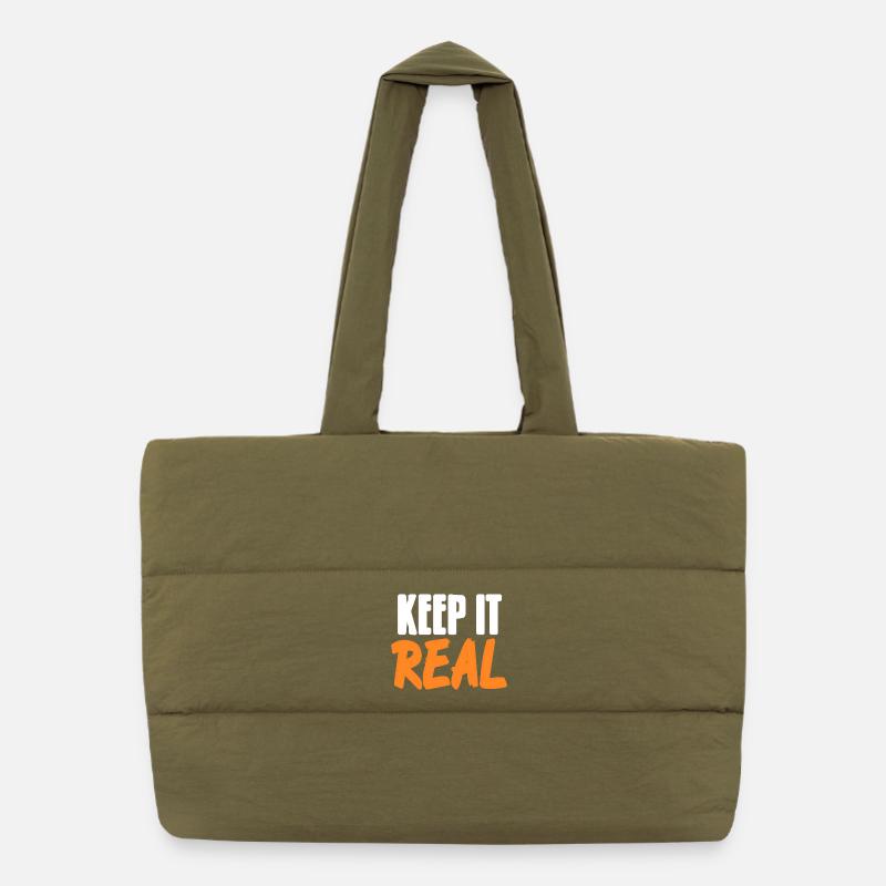 Keep It Real Urban Culture Authentic Vibes Puffer-Einkaufstasche