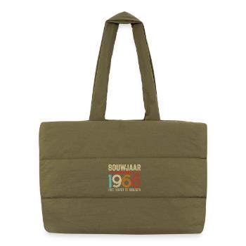 Year of construction January 1966 cannot be broken - Puffer Shopping Bag - safari green - Front
