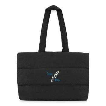 Cirque en journée – théâtre le soir - Sac shopping matelassé - noir - Devant