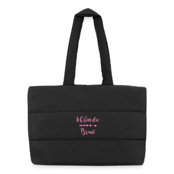 Scénario de la flèche de Je suis le cœur de la mariée - Sac shopping matelassé - noir - Devant