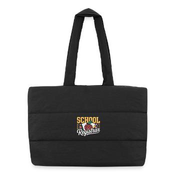 Schulsekretariat Schulverwaltung Büro Organisation - Puffer-Einkaufstasche - Schwarz - Vorne
