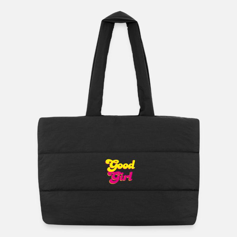 Good Girl Retro pink Energie Mädchen Power Vibes Puffer-Einkaufstasche