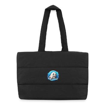 Seal in the water - Puffer Shopping Bag - black - Front