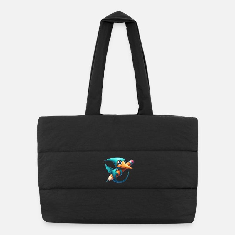 Crayon Ptérodactyle Kawaii Ptérosaure Dino Sac shopping matelassé