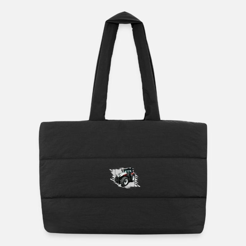 Steyr Traktor - Puffer-Einkaufstasche - Schwarz