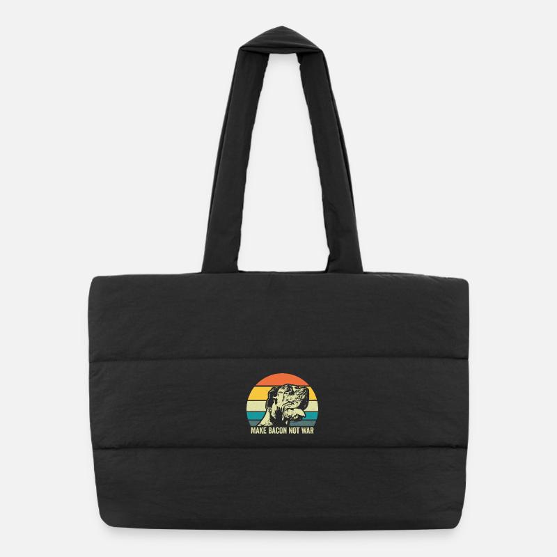Faire du bacon - Pas la guerre pour les fans d’animaux Sac shopping matelassé