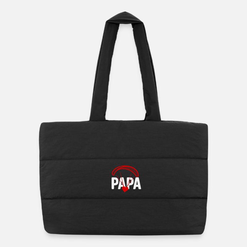 Papa Parapente au Cœur Sac shopping matelassé