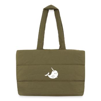 narval - Sac shopping matelassé - safari green - Devant