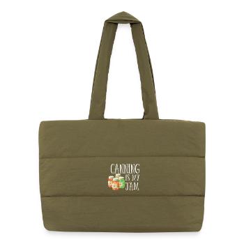 La mise en conserve, c’est mon truc - Sac shopping matelassé - safari green - Devant