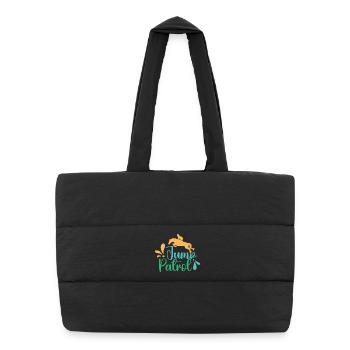 Hobby Horse Rider Jump Patrol English Riding - Puffer Shopping Bag - black - Front