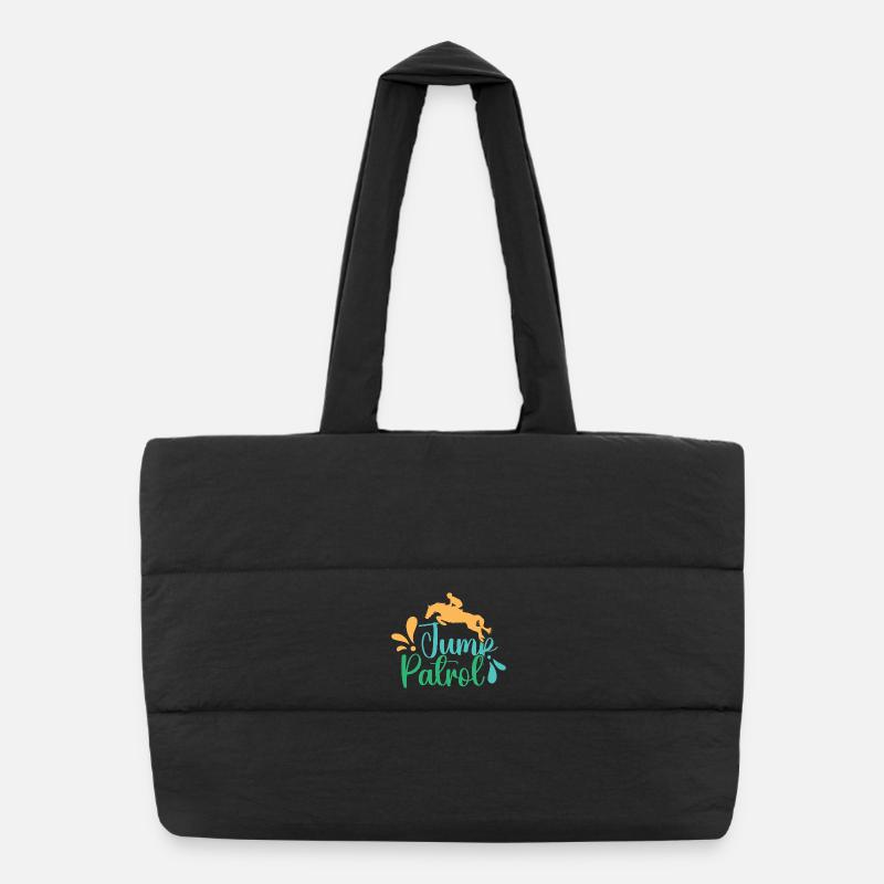 Cavalier amateur de saut de patrouille Équitation anglaise Sac shopping matelassé