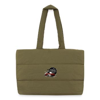 Japanese car Miata Mx5 red - Puffer Shopping Bag - safari green - Front