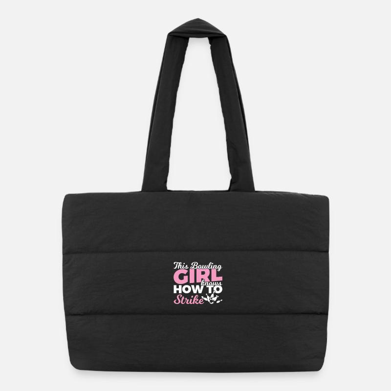Bowling player Puffer Shopping Bag