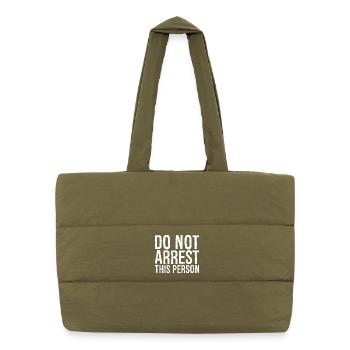N’arrêtez pas cette personne - Sac shopping matelassé - safari green - Devant