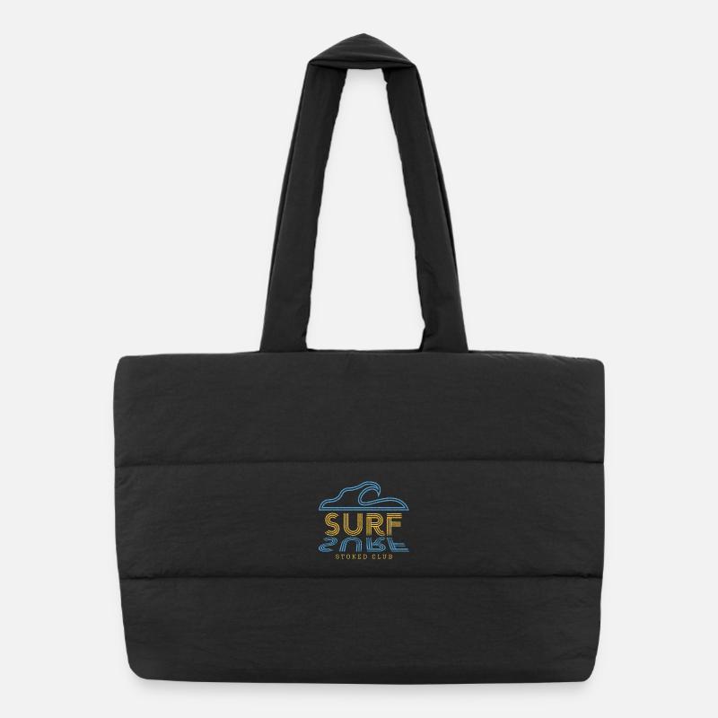 Surf Stoked Club - Vague de surf Sac shopping matelassé