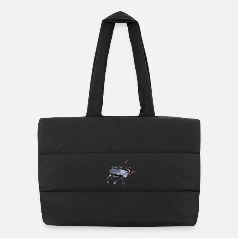 Merry Christmas - Puffer Shopping Bag - black