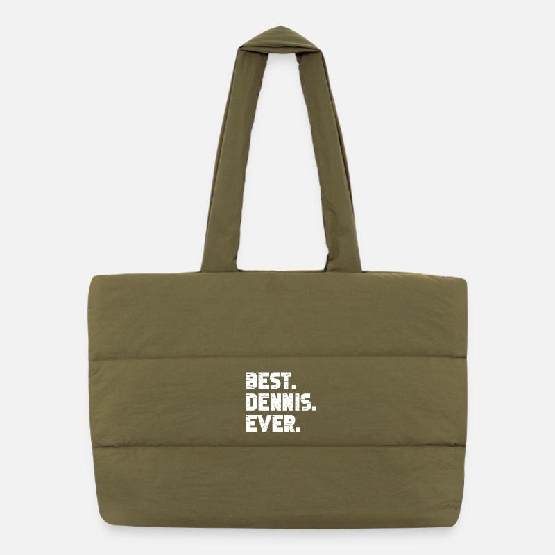 Best Dennis Ever Geschenk Spruch Puffer-Einkaufstasche