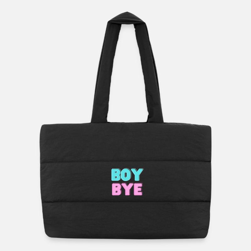 boy bye - Puffer-Einkaufstasche - Schwarz