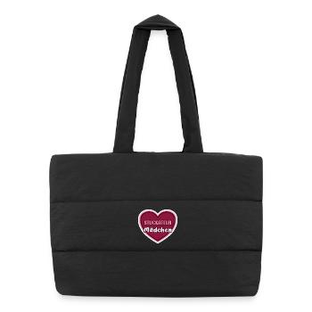 Plasterer girl apprentice plasterer colleague - Puffer Shopping Bag - black - Front