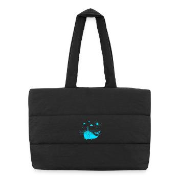 SOUPER - Sac shopping matelassé - noir - Devant