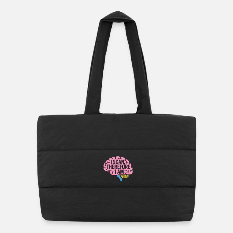 MRI Tech I Scan Therefore I Am Radiologist Puffer-Einkaufstasche