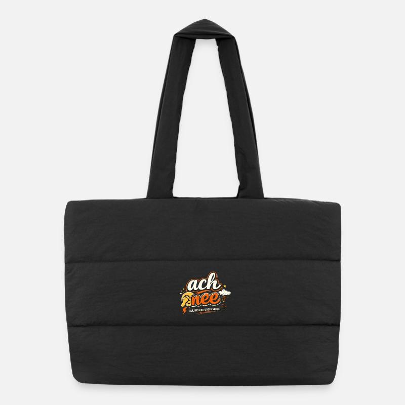 Oh no: Well, that's not possible! - Puffer Shopping Bag - black
