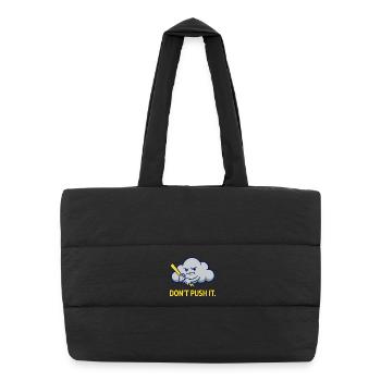 The Grumpy Storm Cloud Warning - Sac shopping matelassé - noir - Devant