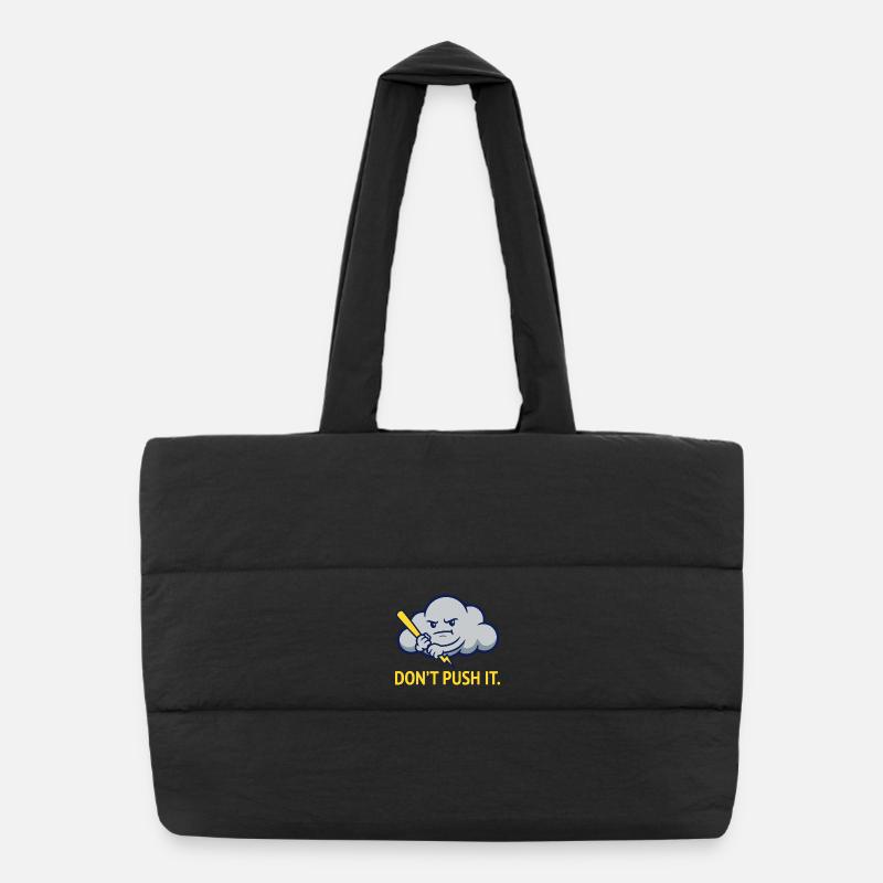 The Grumpy Storm Cloud Warning Puffer Shopping Bag