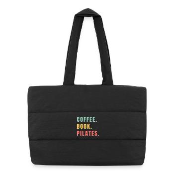 PILATES DE LIVRES DE CAFÉ - Sac shopping matelassé - noir - Devant