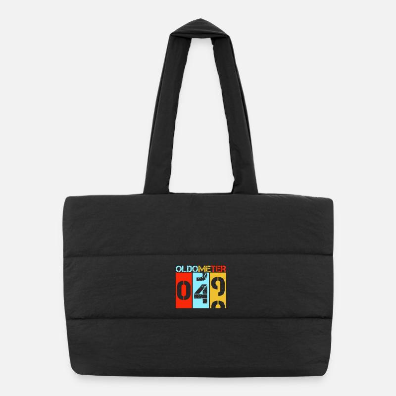 Odomètre rétro drôle pour le 50e anniversaire d’Oldometer Sac shopping matelassé