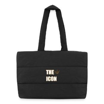 THE ICON – Bold Legendary Statement Design - Puffer Shopping Bag - black - Front