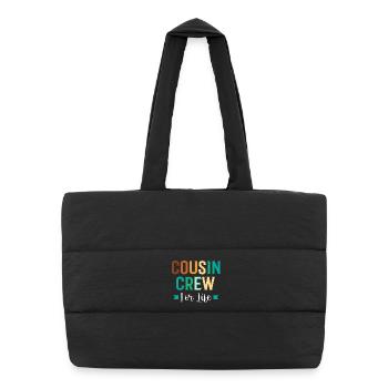 Cousin Crew - Puffer-Einkaufstasche - Schwarz - Vorne