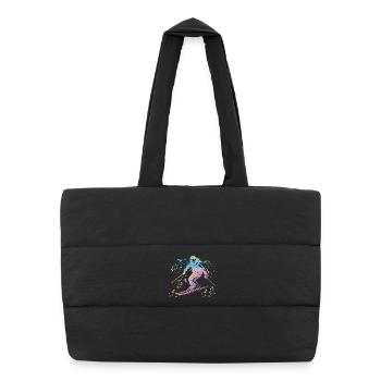 Alpine skiing Winter sports Nordic skiing - Puffer Shopping Bag - black - Front