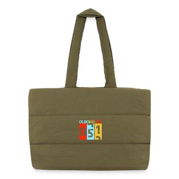 51 Retro Vintage 51 Birthday Design - Sac shopping matelassé - safari green - Devant