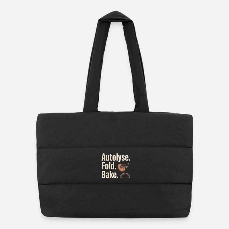 Autolyse Fold Bake Bread Art Puffer Shopping Bag