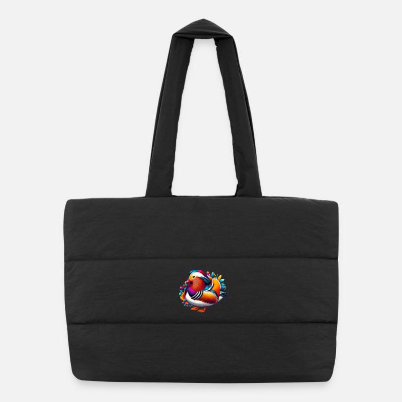 Mandarin duck Puffer Shopping Bag