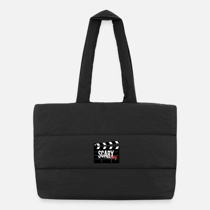 Scary Boy Film Klappe Design Puffer-Einkaufstasche