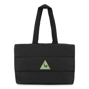 Deer in the tall grass - Puffer Shopping Bag - black - Front