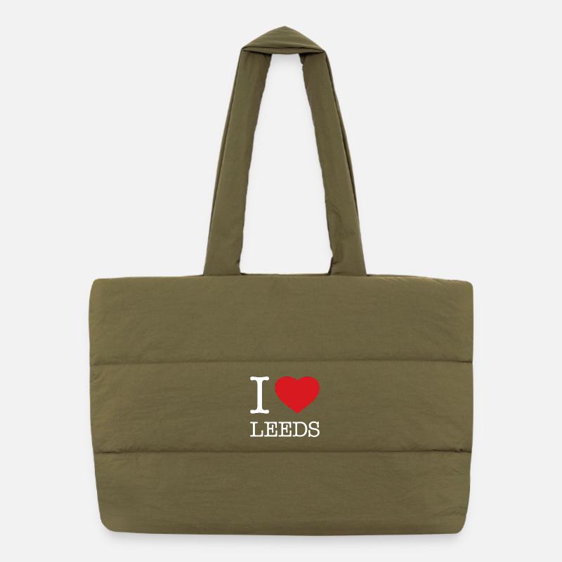 I LOVE LEEDS Puffer-Einkaufstasche