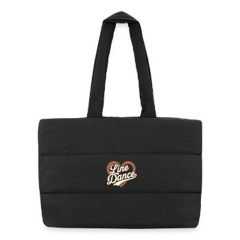 Danse en ligne - Sac shopping matelassé - noir - Devant