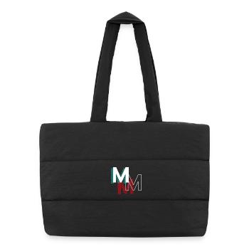 M Lettering Gifts - Puffer-Einkaufstasche - Schwarz - Vorne