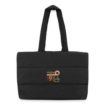 Rétro 1954 Palm Sunset Edition - Sac shopping matelassé - noir - Devant